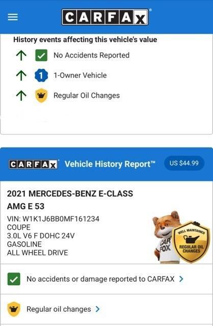 used 2021 Mercedes-Benz AMG E 53 car, priced at $49,874