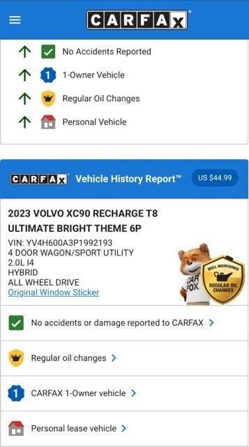 used 2023 Volvo XC90 Recharge Plug-In Hybrid car, priced at $51,974