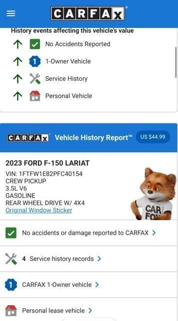 used 2023 Ford F-150 car, priced at $43,974