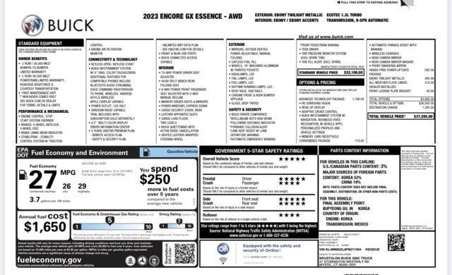 used 2023 Buick Encore GX car, priced at $28,974