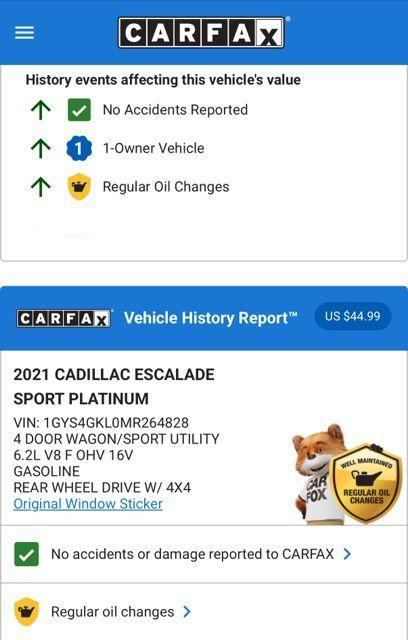 used 2021 Cadillac Escalade car, priced at $67,574