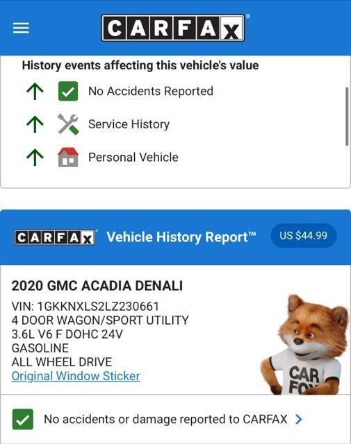 used 2020 GMC Acadia car, priced at $26,974