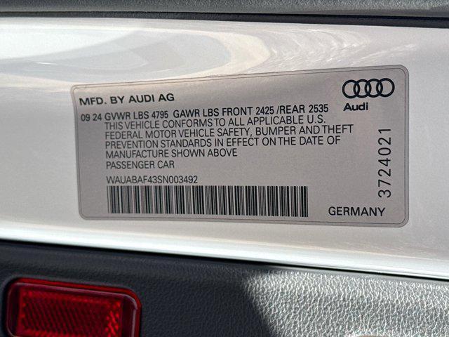 new 2025 Audi A4 car, priced at $46,140