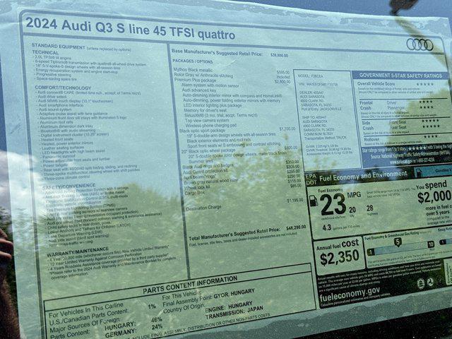 new 2024 Audi Q3 car, priced at $48,290