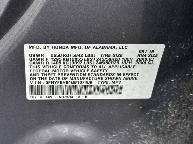 used 2016 Honda Pilot car, priced at $14,696