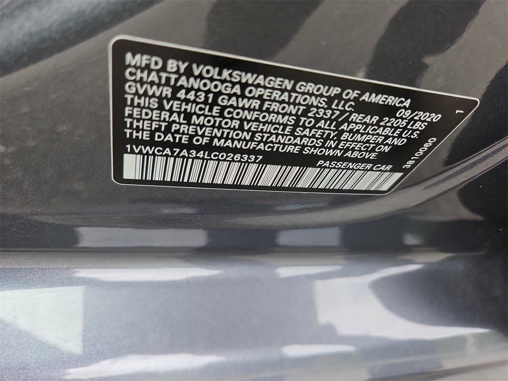 used 2020 Volkswagen Passat car, priced at $20,899