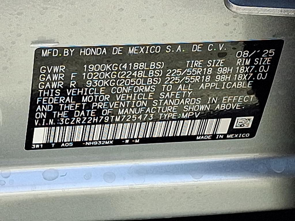 new 2026 Honda HR-V car, priced at $32,574