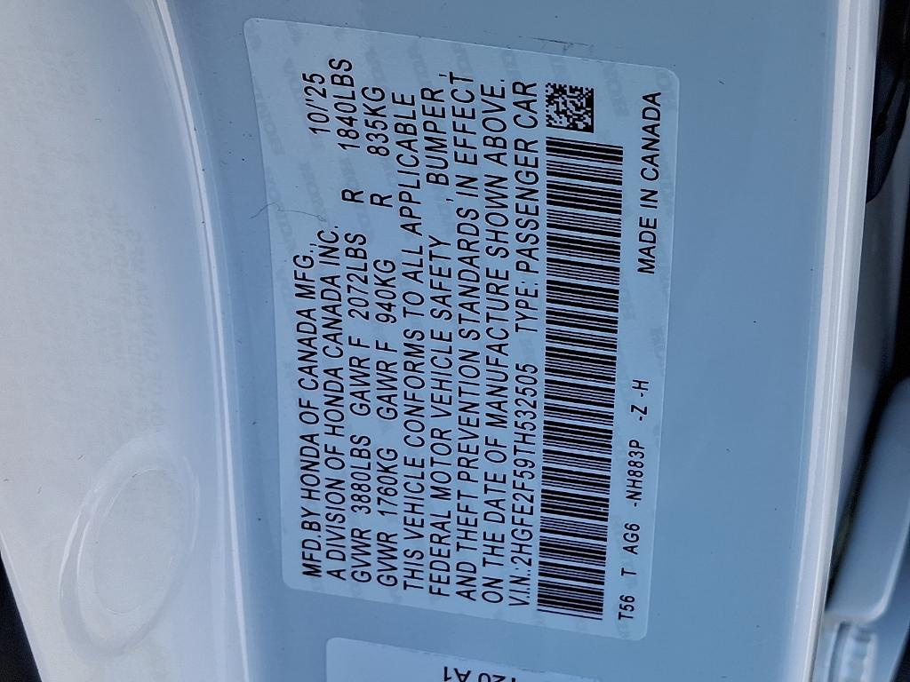 new 2026 Honda Civic car, priced at $28,031