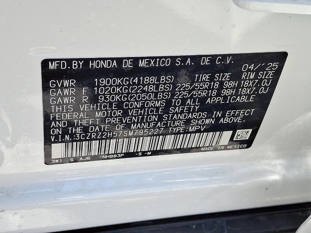 new 2025 Honda HR-V car, priced at $30,523