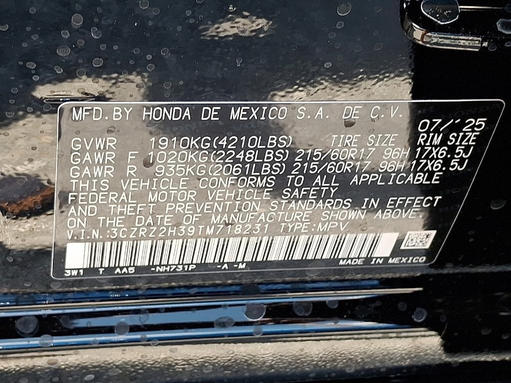 new 2026 Honda HR-V car, priced at $28,989