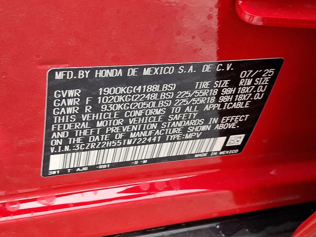 new 2026 Honda HR-V car, priced at $30,566