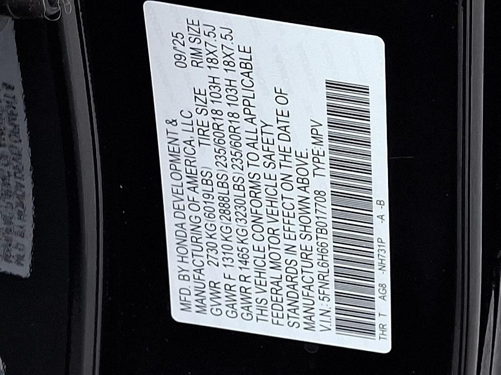 new 2026 Honda Odyssey car, priced at $44,186