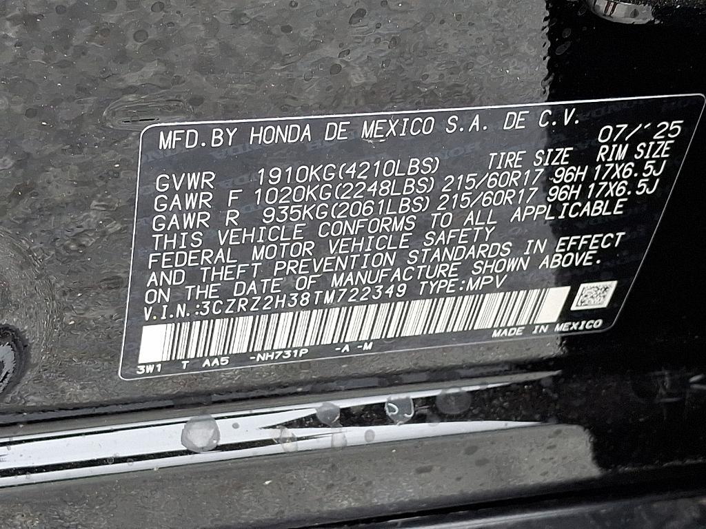 new 2026 Honda HR-V car, priced at $28,989