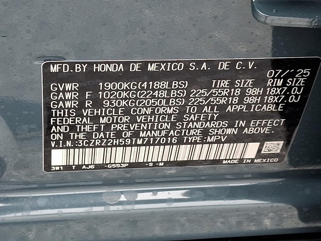 new 2026 Honda HR-V car, priced at $30,999