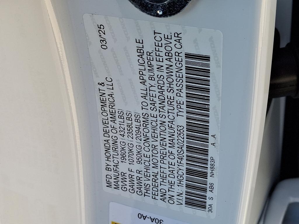 new 2025 Honda Accord car, priced at $31,762