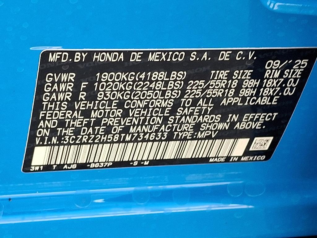 new 2026 Honda HR-V car, priced at $31,054