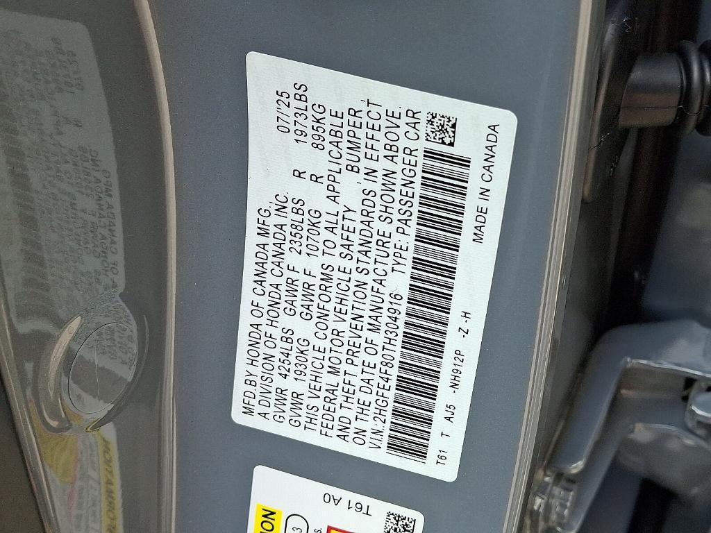new 2026 Honda Civic Hybrid car, priced at $32,933