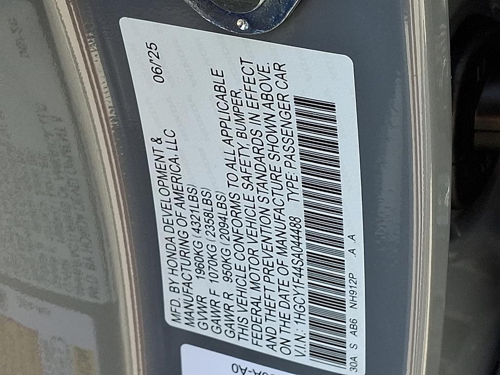 new 2025 Honda Accord car, priced at $31,762