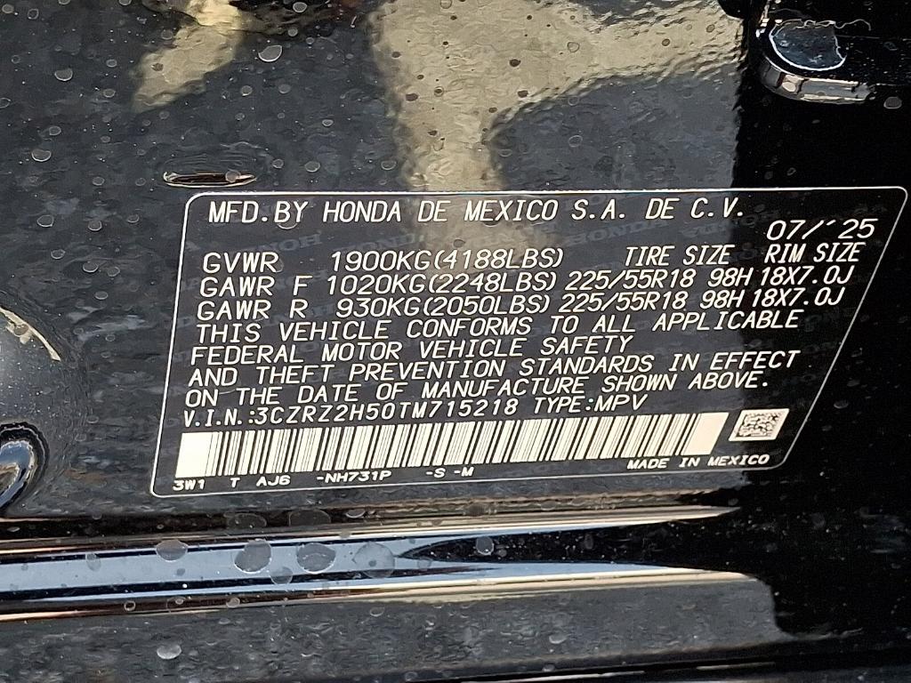 new 2026 Honda HR-V car, priced at $30,566