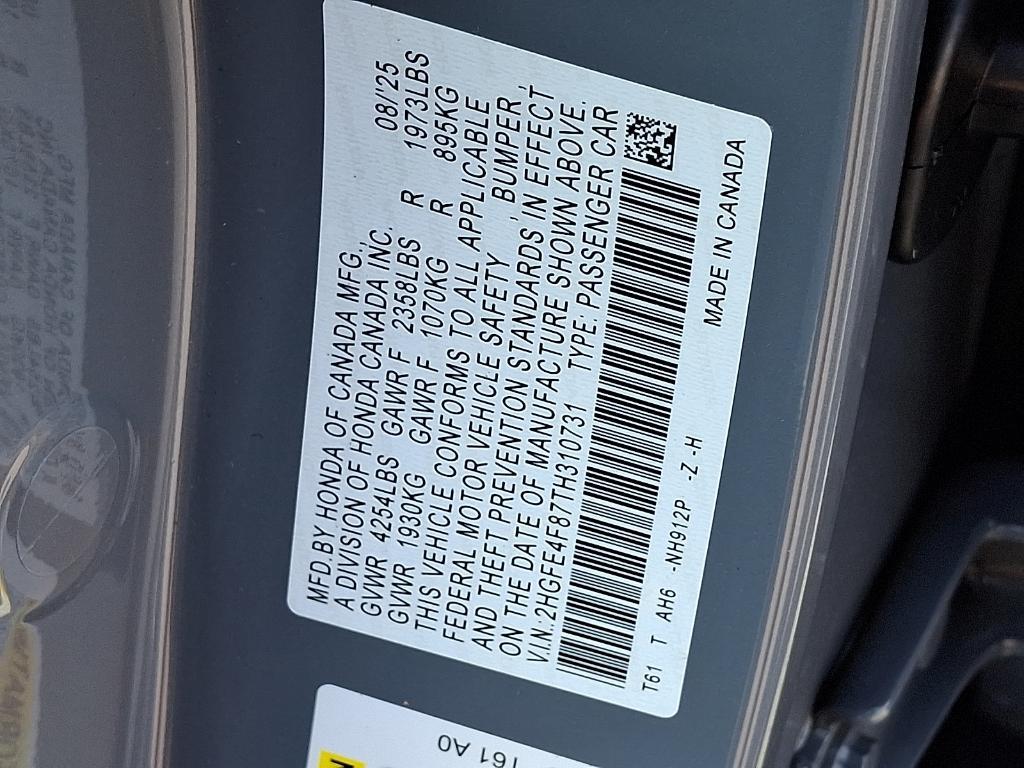 new 2026 Honda Civic Hybrid car, priced at $30,604