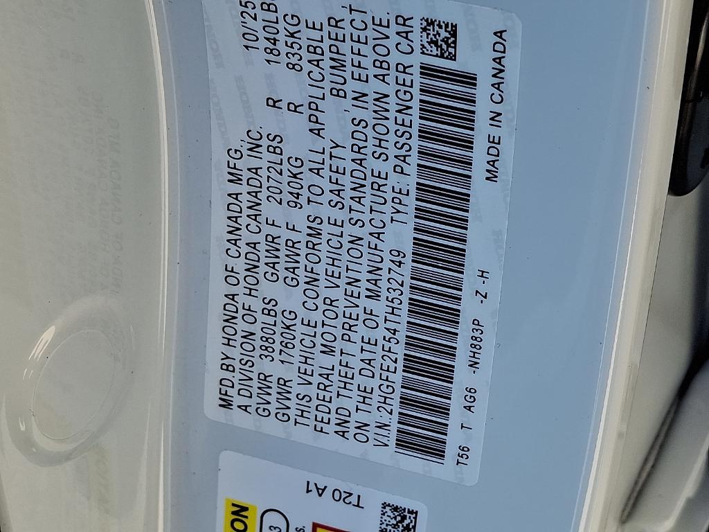 new 2026 Honda Civic car, priced at $28,031