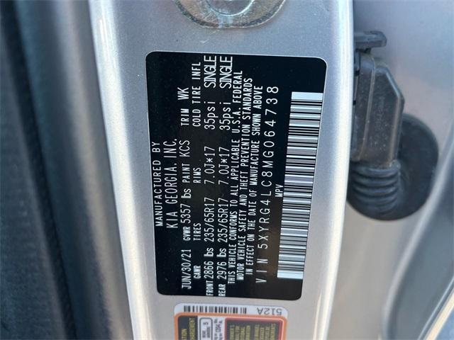 used 2021 Kia Sorento car, priced at $15,891