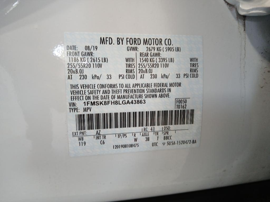 used 2020 Ford Explorer car, priced at $27,524