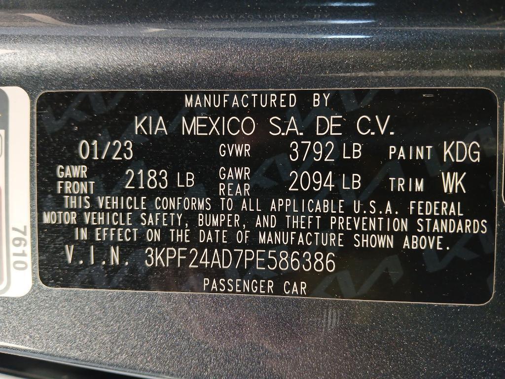 used 2023 Kia Forte car, priced at $18,526