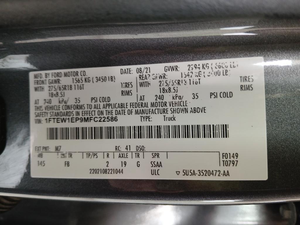 used 2021 Ford F-150 car, priced at $30,523