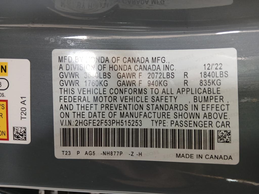 used 2023 Honda Civic car, priced at $25,367