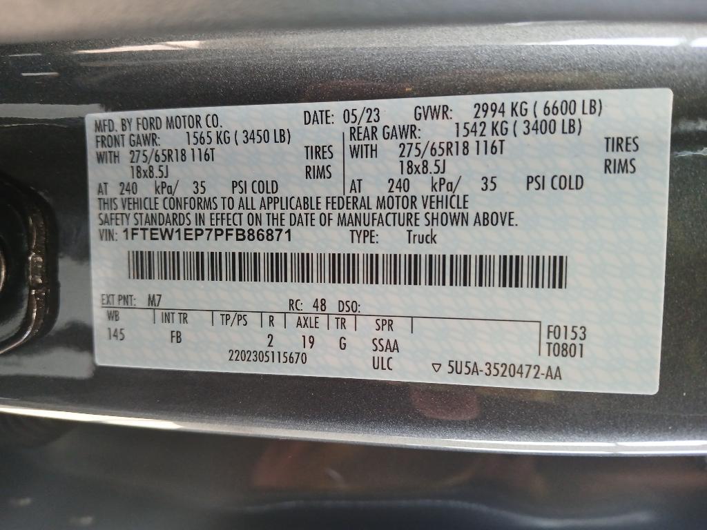 used 2023 Ford F-150 car, priced at $45,820