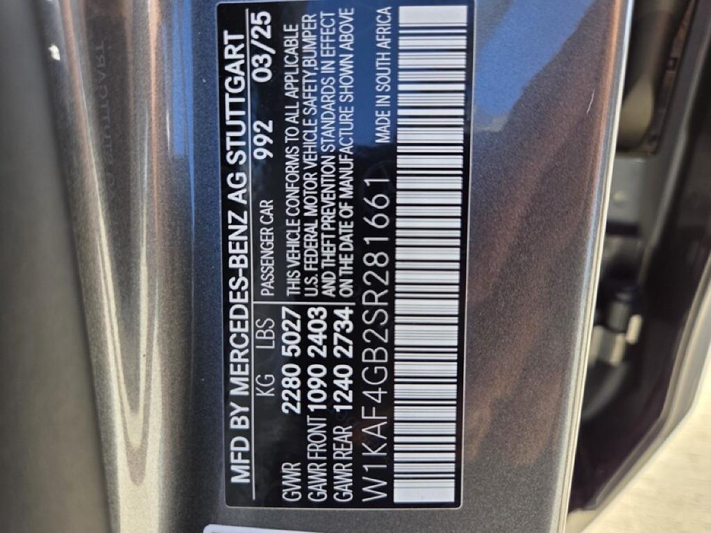 new 2025 Mercedes-Benz C-Class car, priced at $51,905