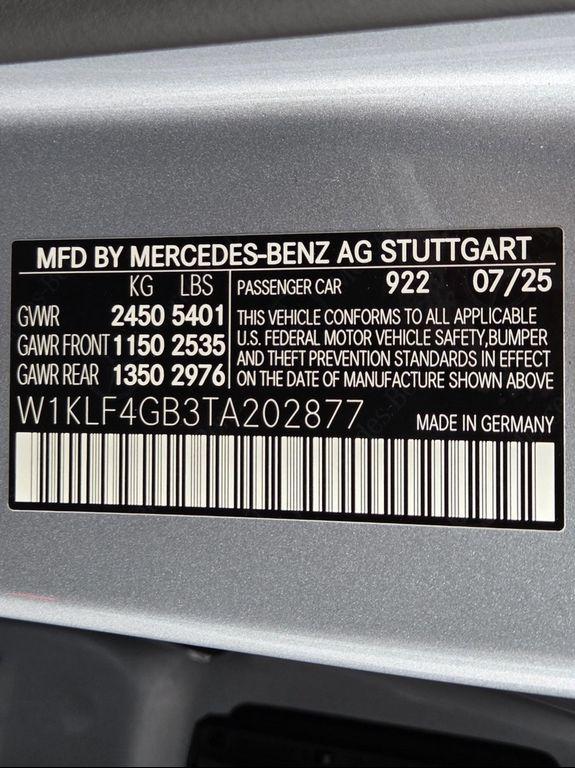 new 2026 Mercedes-Benz E-Class car, priced at $66,905
