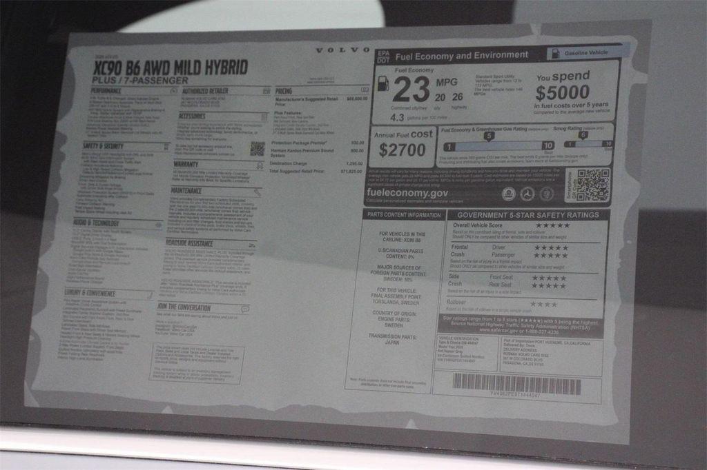 new 2026 Volvo XC90 car, priced at $71,825