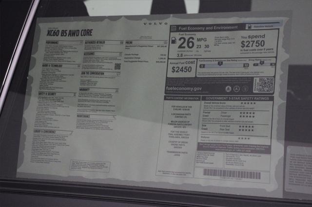 new 2025 Volvo XC60 car, priced at $49,095