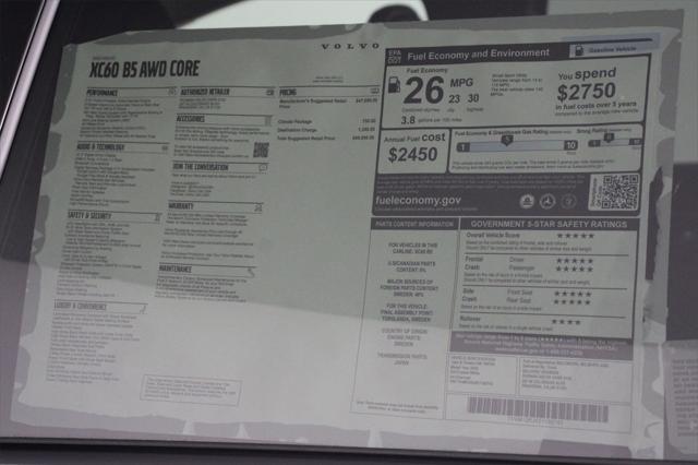 new 2025 Volvo XC60 car, priced at $49,095