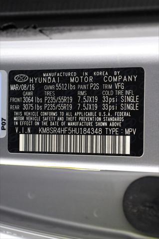 used 2017 Hyundai Santa Fe car, priced at $13,995