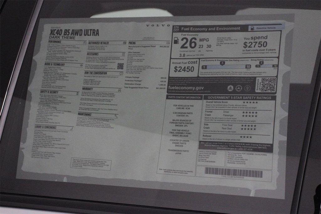 new 2025 Volvo XC40 car, priced at $51,565