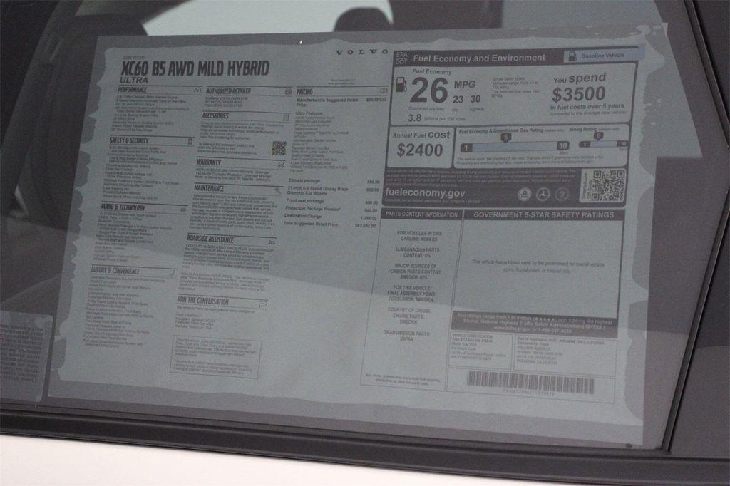 new 2026 Volvo XC60 car, priced at $63,935