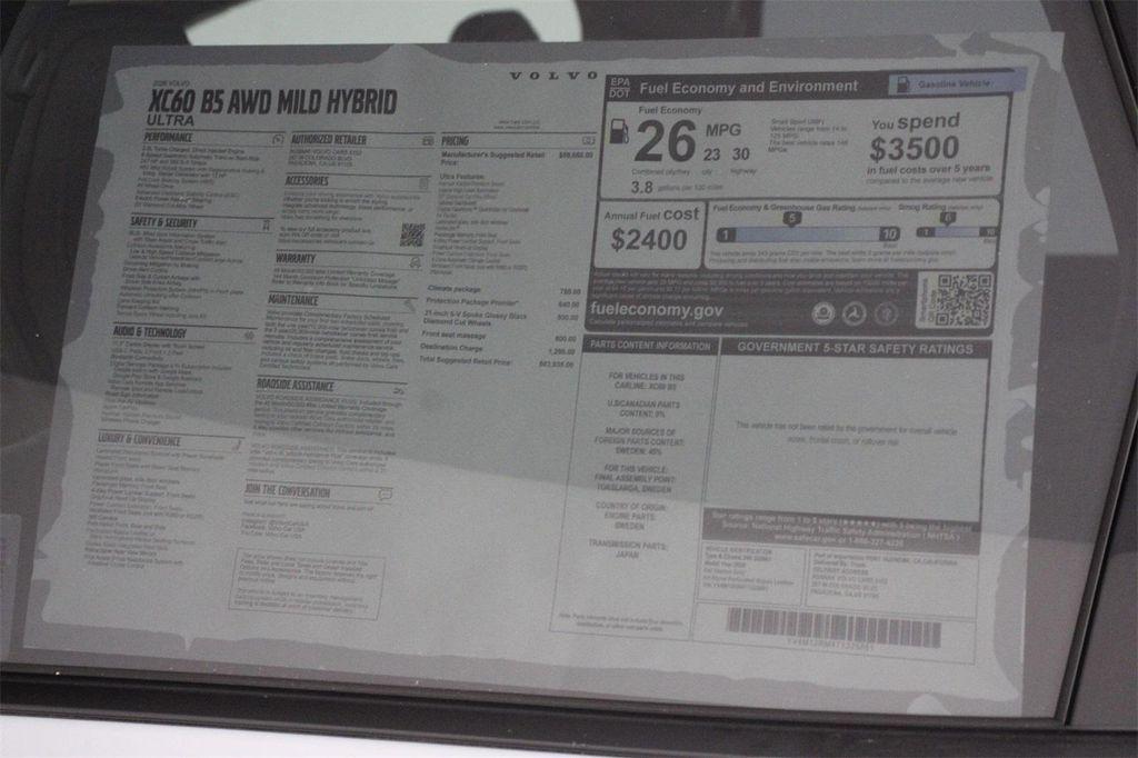 new 2026 Volvo XC60 car, priced at $63,935