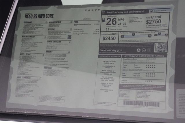 new 2025 Volvo XC60 car, priced at $49,095