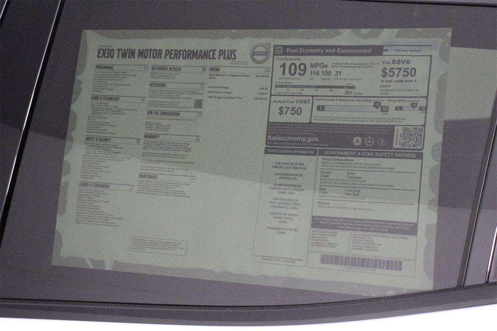 new 2025 Volvo EX30 car, priced at $46,695