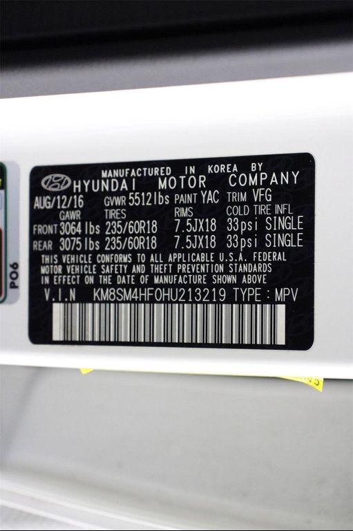 used 2017 Hyundai Santa Fe car, priced at $10,795