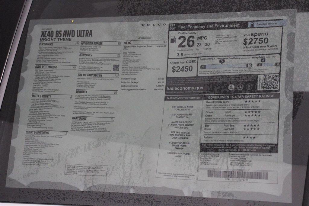 new 2025 Volvo XC40 car, priced at $51,565