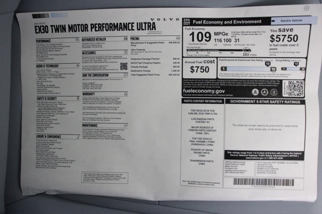 new 2025 Volvo EX30 car, priced at $49,325