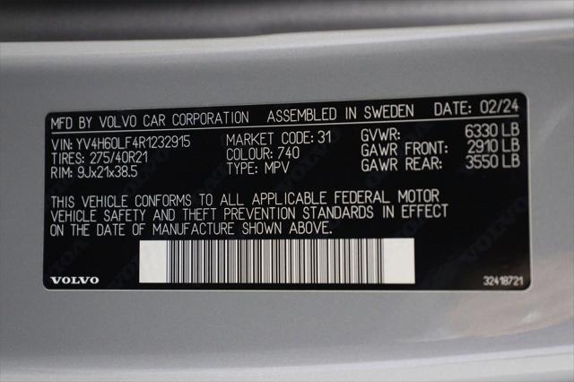 used 2024 Volvo XC90 Recharge Plug-In Hybrid car, priced at $64,763