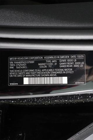 new 2025 Volvo XC90 Plug-In Hybrid car, priced at $75,095
