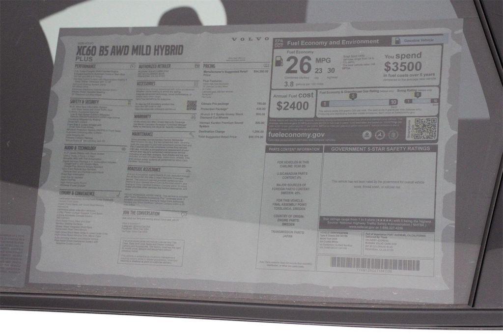 new 2026 Volvo XC60 car, priced at $58,375