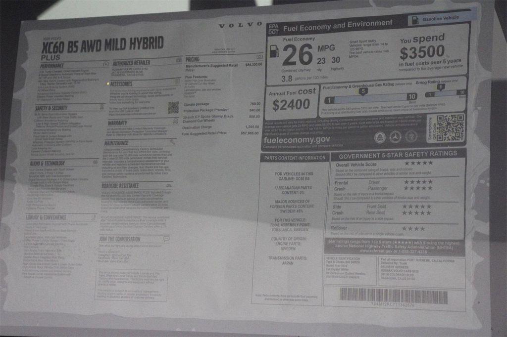 new 2026 Volvo XC60 car, priced at $57,985