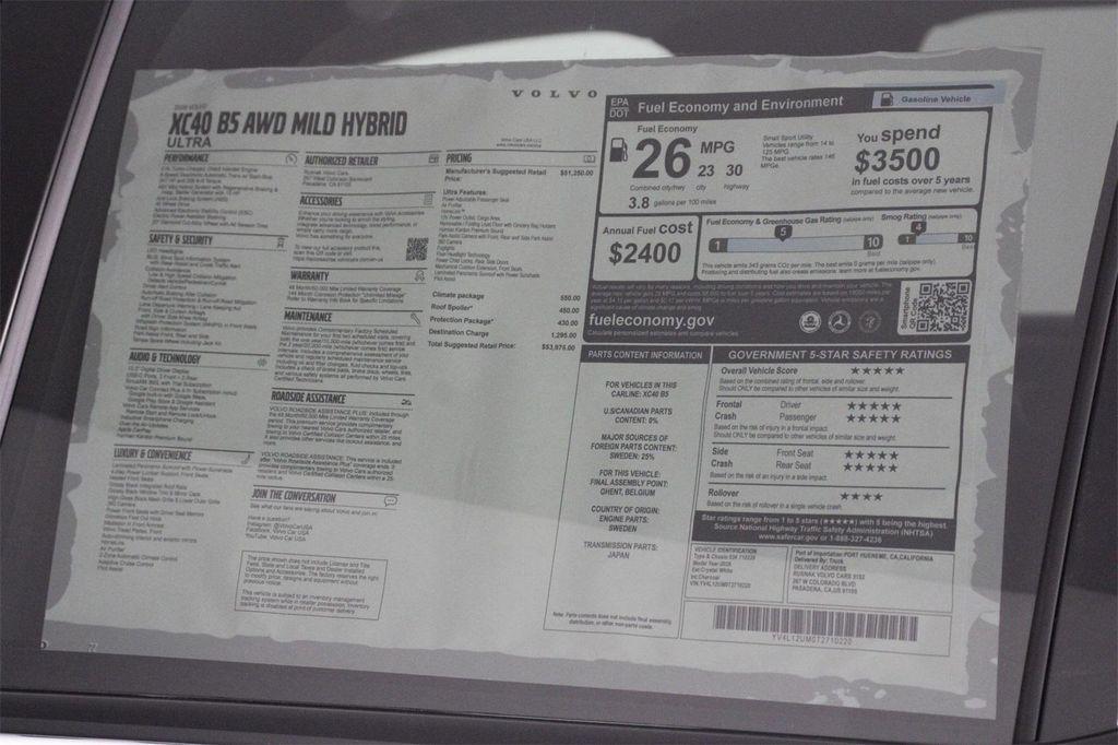 new 2026 Volvo XC40 car, priced at $53,975